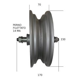 Ruota posteriore 24x1.75 36 fori Rigida X-Star 19 nero/argento raggi inox