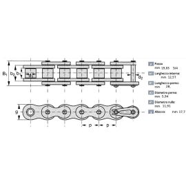 Pignone Semplice Passo 1"X17,02 Z=013 Per Bussola Conica Tipo 1615 ATTI