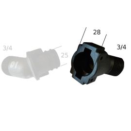 Maiol B2204 Attacco Per Tubo Da Rubinetto - Filetto Femmina 3/4 Di Pollice - Connettore Universale