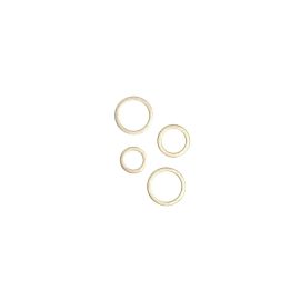 RONDELLE SVASATE CONICHE IN ALLUMINIO 4mm (6) BLU