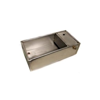 ABBEVERATOIO INOX A VASCHETTA. CM. 100 X 31 X 21 COMPLETO DI GALLEGGIANTE E TAPPO