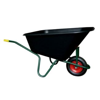 CARRIOLA AD 1 RUOTA PNEUMATICA CON CASSONE IN PLASTICA DA 240 LT.