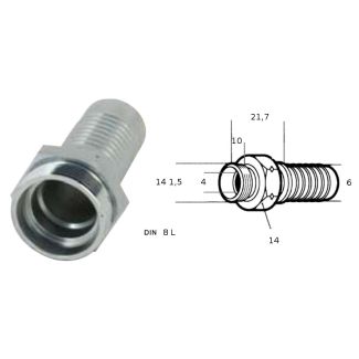MASCHIO DIRITTO. OGIVA 24°. FIL.14 X 1,5. DIN 8L PER TUBO 1/4' R2.