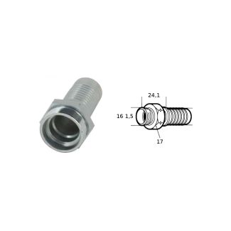 MASCHIO DIRITTO. OGIVA 24°. FIL.24 X 1,5. DIN 16L PER TUBO 1/2' R2.