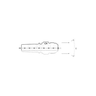 RACCORDO FILETTO MASCHIO JIC C/74. OGIVA CONTRARIA 7/8'. TUBO 1/2' R2