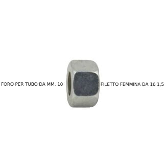 DADO DI SERRAGGIO DA 16X1,5 PER TUBO DM. EST. MM. 10 (ART. AP1400)