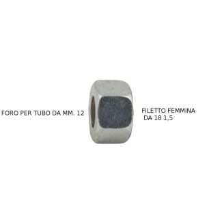 DADO DI SERRAGGIO DA 18X1,5 PER TUBO DM. EST. MM. 12 (ART. AP1410)