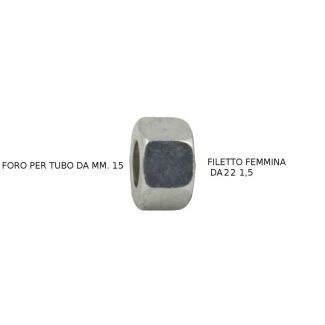 DADO DI SERRAGGIO DA 22X1,5 PER TUBO DM. EST. MM. 15 (ART. AP1413)