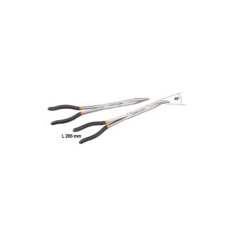 PINZE, SERIE DI 2 PZ, A BECCHI MEZZOTONDI LUNGHISSIMI CON DOPPIO SNODO, MOD. 1009L/DP-S2