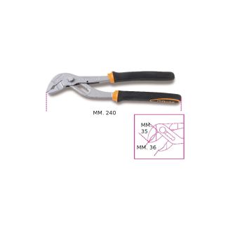PINZA REGOLABILE A PULSANTE L. 240 mm
