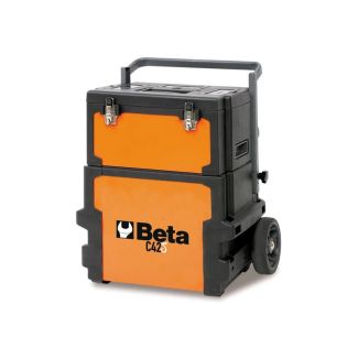 TROLLEY PORTAUTENSILI A 2 MODULI SOVRAPPONIBILI, MOD. C42S, STRUTTURA IN LAMIERA E MATERIALE PLASTIC