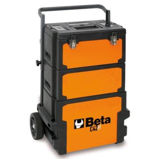 TROLLEY PORTAUTENSILI A 3 MODULI SOVRAPPONIBILI, MOD. C42H, STRUTTURA IN LAMIERA E MATERIALE PLASTIC