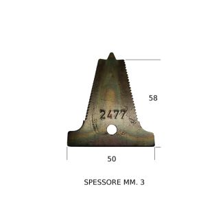 PIASTRINA DENTE SEMIFITTO ADATTABILE BCS. CODICE ORIGINALE 58002477