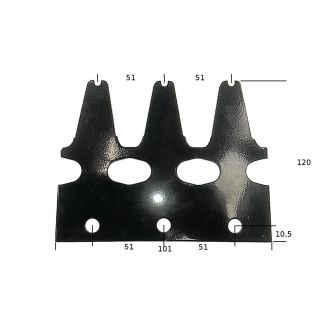 PIASTRINA TRIPLA PER DENTE SEMIFITTO B.C.S.