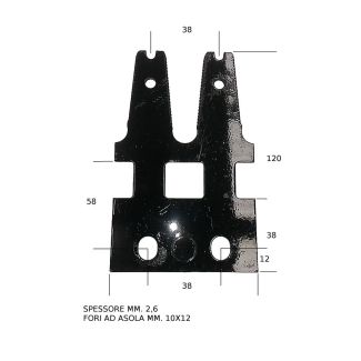 PIASTRINA PER DENTE FITTO BCS. TIPO NUOVO.