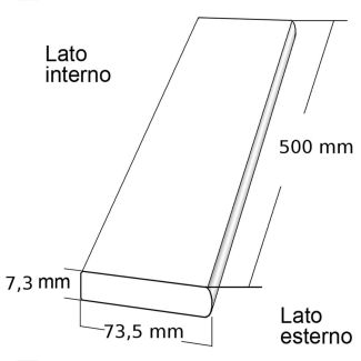 PALETTA DEPRESSORE BATTIONI PAGANI WPT 720 mm. 500 X 75 X 11,5