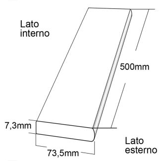 PALETTA DEPRESSORE BATTIONI PAGANI WPT TIPO VECCHIO 500 X 73,5 X 7,3