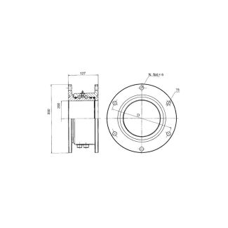 GIUNTO GIREVOLE IN GHISA dm. interno mm. 200