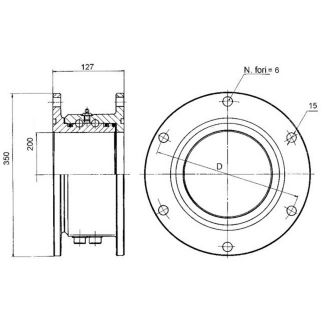 GIUNTO GIREVOLE IN GHISA dm. interno mm. 200