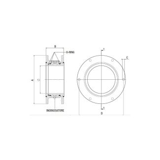 GIUNTO GIREVOLE IN GHISA dm. interno mm.100