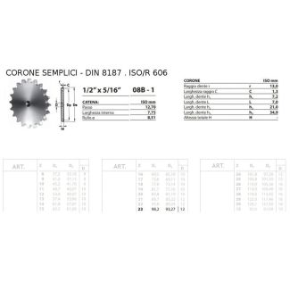CORONA 1/2 x 5/16 SEMPLICE Z 23