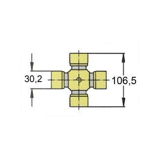 CROCIERA CARDANICA B7 TIPO VECCHIO. MM. 30,2 X 106,5