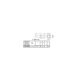 GIUNTO CARDANICO B8 (35x106,5) 13/8 Z21. TUBO ESTERNO 'F'.