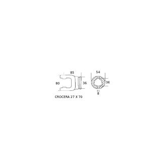 FORCELLA B3 27 X 70 TUBO TRIANGOLARE INTERNO (ART. CA0385)