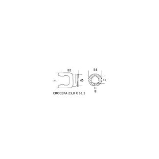 FORCELLA B2 23,8 X 61,2 PER TUBO TRIANGOLARE ESTERNOFORCELLA B2 23,8 X 61,2 PER TUB