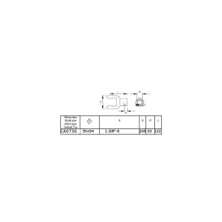 FORCELLA B7 TIPO NUOVO (35 X 94). 1'3\8 Z 6 CON PULSANTE