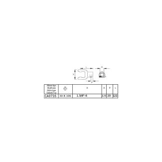 FORCELLA B7 TIPO VECCHIO (30 X 106). 1'3\8 Z 6  CON PULSANTE