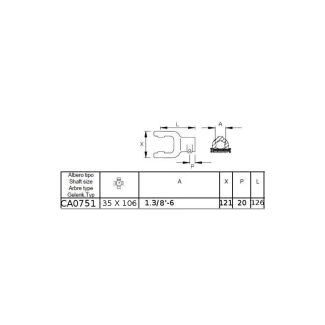 FORCELLA B8 1'3\8 Z 6 BULLONE A STRINGERE