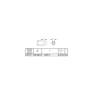 FORCELLA B8 1'3\8 Z6 SENZA PULSANTE