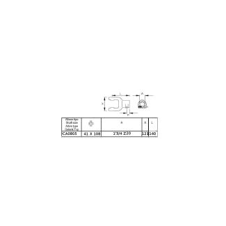 FORCELLA B9 (41 X 108) ATTACCO 1'3\4 Z 20  