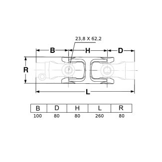 FORCELLA DOPPIA B2 (23,8 X 61,3)