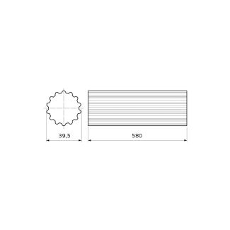 PROFILO CUNA 40 (39,5 Z14) L. 580 MM.