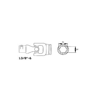 GIUNTO CARDANICO mm 42x104 (CA1210) PER TUBO STELLARE I (CA1240)