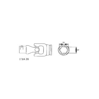 GIUNTO CARDANICO 42x104 (CA1210) 1' 3/4 Z 6 TUBO STELLARE I (CA1240)