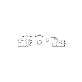 BULLONE DI TRANCIO CROCIERA 36x89 (CA1212) ATTACCO 1'3/4 Z6