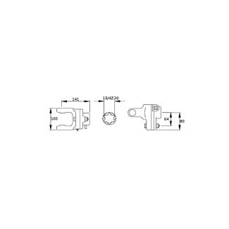 BULLONE DI TRANCIO CROCIERA 36x89 (CA1212) ATTACCO 1'3/4 Z20