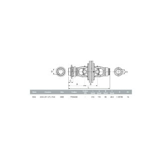 SNODO GRANDANGOLARE A 80° WS (27 X 74,6-23,8 X 95) TUBO 1B