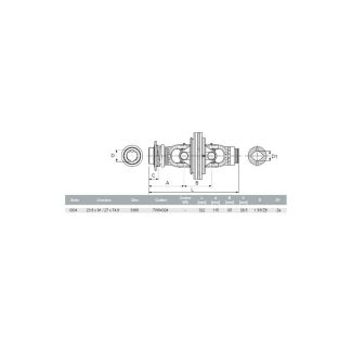 SNODO GRANDANGOLARE 80° WS (27 X 74,6-23,8 X 95) PER TUBO 2A