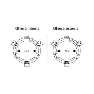 KIT GHIERE PROTEZIONE B6/B7 DM. INTERNO MM. 59,4+68,4 BENZI (ART. CA2348)