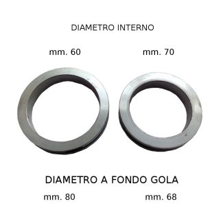 KIT n. 2 ANELLI CON GOLA, A SALDARE, DM. FONDO GOLA MM. 68/80 PER PROTEZIONI CAT. 8