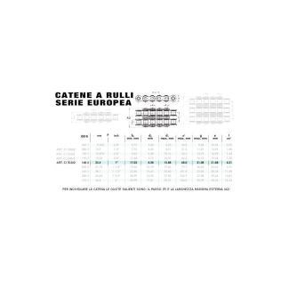 CATENA UNI DOPPIA 1' X 15,88. 16B2