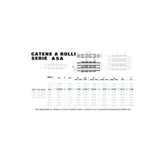 ASA 50/2 - CATENA DOPPIA. PASSO 5/8'