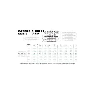 ASA 60/2 - CATENA DOPPIA. PASSO 3/4'