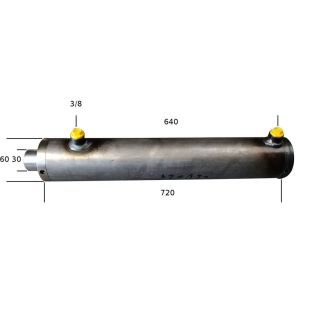 CILINDRO A DOPPIO EFFETTO. L. mm. 740. STELO dm. mm. 30. CORSA mm. 600.