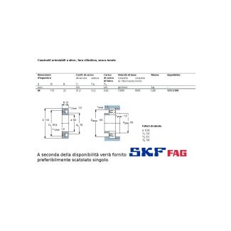 60 110 22 CUSCINETTO MARCHIO SKF O FAG