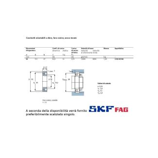 50 110 27 CUSCINETTO MARCHIO SKF O FAG CONICI ALTA TOLLERANZA